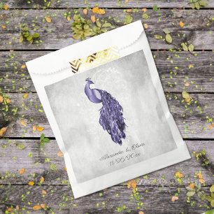 Sachets En Papier Purple Peacock mariage Favor sac