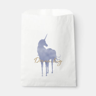 Sachets En Papier Purple Unicorn Gold Parties scintillant Dream Big