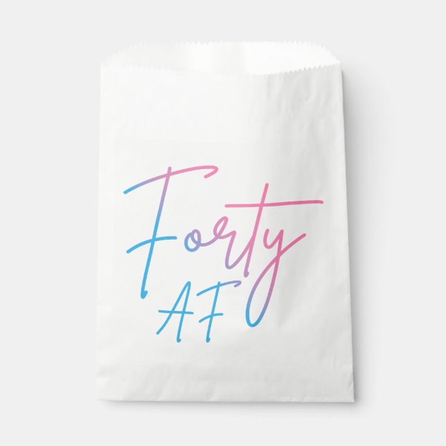 Sachets En Papier Quarante AF II - Cadeau d'anniversaire (Devant)