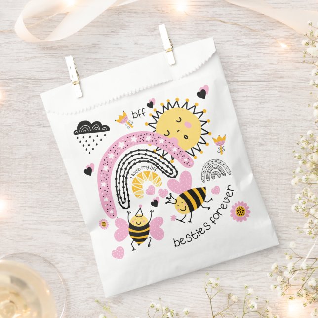 Sachets En Papier Queen Bees Best Friends Forever Cute (Coupé)