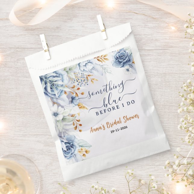 Sachets En Papier Quelque chose de bleu avant que je ne me marie Fêt (Coupé)