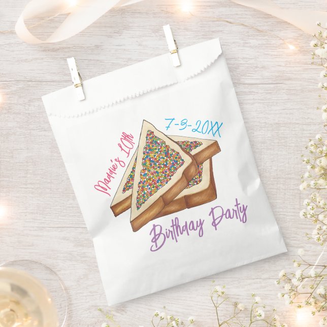 Sachets En Papier Rainbow Birday Party Australian Fairy Pread Food (Coupé)
