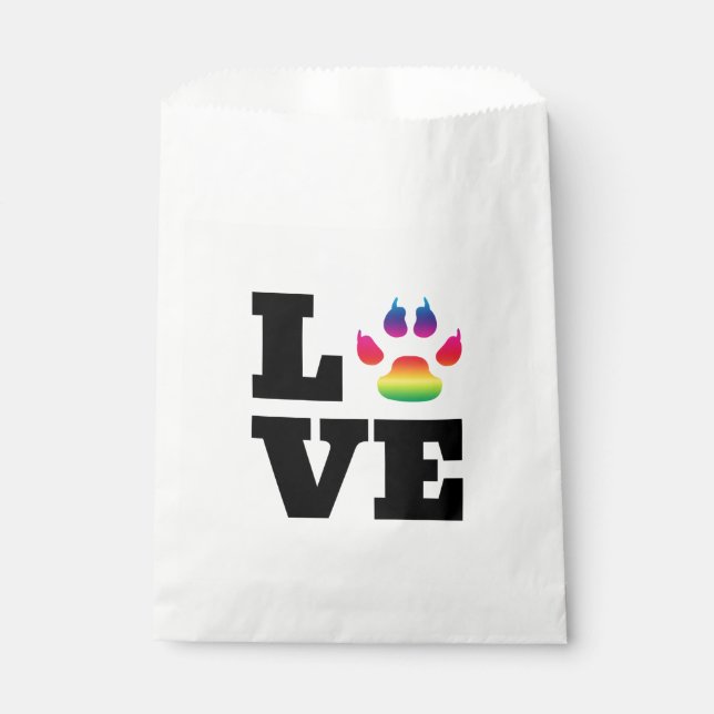 Sachets En Papier Rainbow paw (Devant)