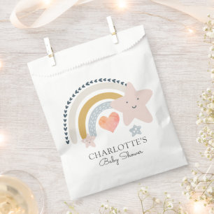 Sachets En Papier Rainbow Pink Heart Girl Baby shower