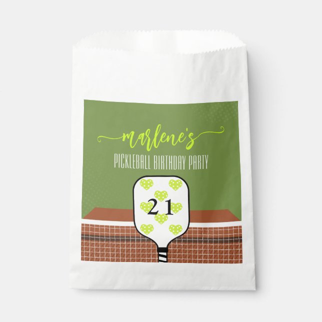 Sachets En Papier Raquette de Pickleball Préparatoire Photo Dink Fêt (Devant)