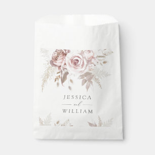 Sachets En Papier Réception de mariage floral en rose poussiéreuse e