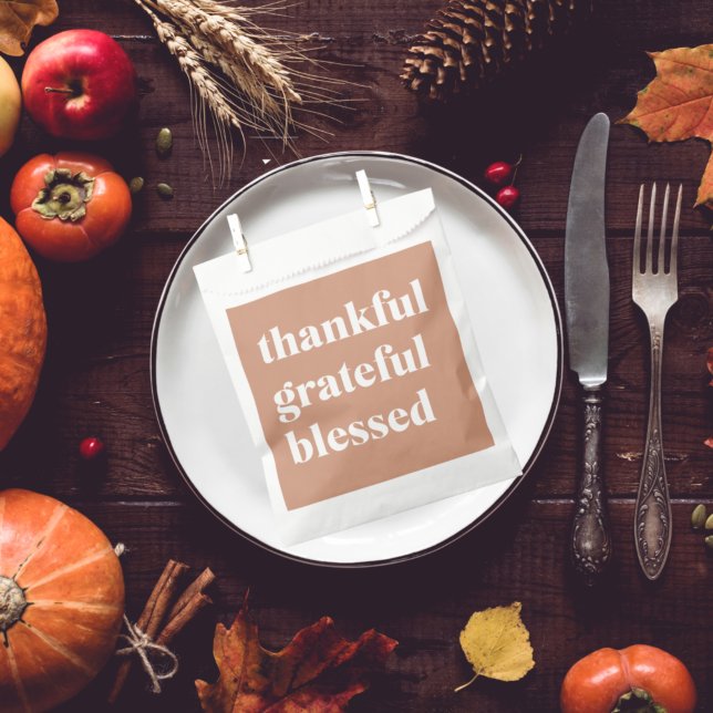 Sachets En Papier Reconnaissant, Gratitude, Bénis | Action de Grâce (Créateur téléchargé)