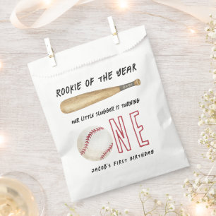 Sachets En Papier Recrue de l'année Fête d'anniversaire de baseball