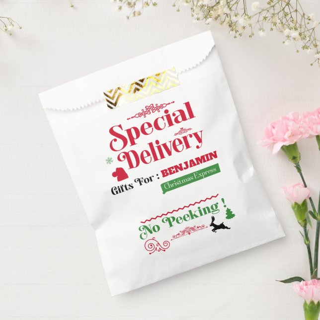 Sachets En Papier Red Père Noël Sack North Pôle Livraison Joyeux Noë (Scellé)