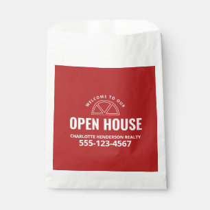 Sachets En Papier Red Real Estate Open House Goodie Favoriser Sac