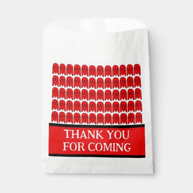 Sachets En Papier Red Rocket Ship Birthday Party (Devant)