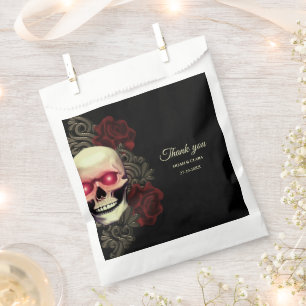 Sachets En Papier Red Scary floral sombre moody gothique crâne Hallo