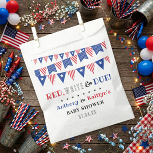 Sachets En Papier Red, White & Due! Bébé Shower du 4 juillet
