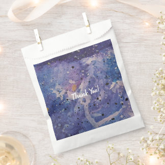 Sachets En Papier Remerciement Abstrait Aquarelle Galaxie Cosmique