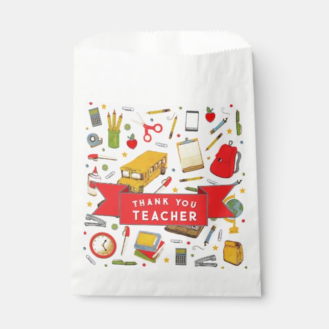 Sachets En Papier Remerciement au professeur (Devant)
