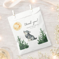 Sachets En Papier Remerciement Baby Shower Loup Aquarelle