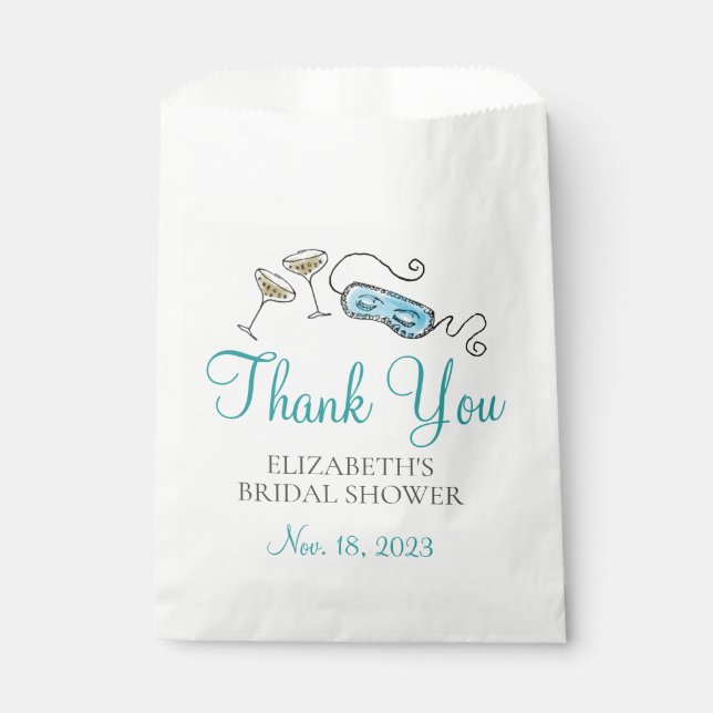 Sachets En Papier Remerciement de Fiançailles Bohème Glamour des Ann (Devant)