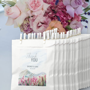 Sachets En Papier Remerciement de mariage à l'aquarelle de Prairie d