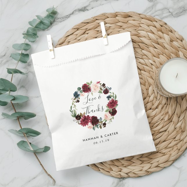 Sachets En Papier Remerciement de mariage Radiant Bloom (Créateur téléchargé)