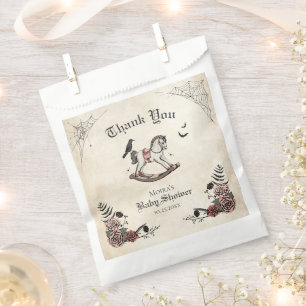 Sachets En Papier Remerciement pour Baby Shower Floral gothique épou