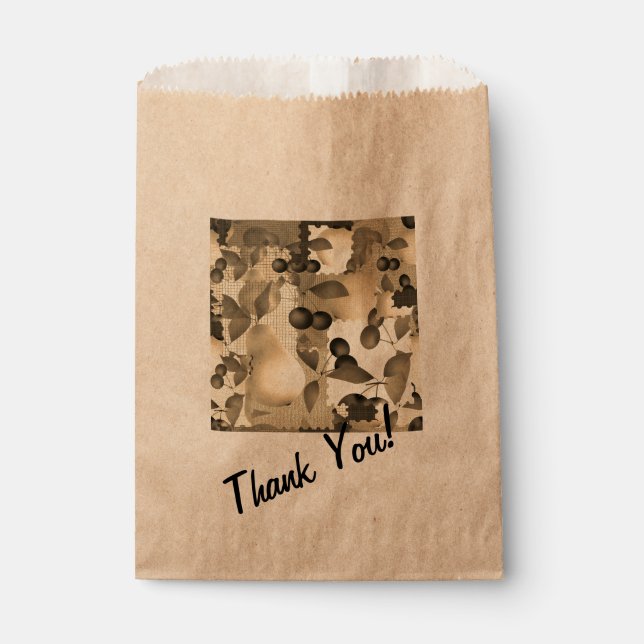 Sachets En Papier Remerciements! (Devant)