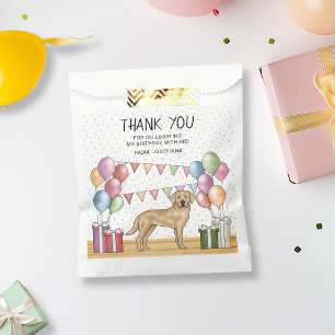 Sachets En Papier Remerciements d'anniversaire pastel Retriever Labr