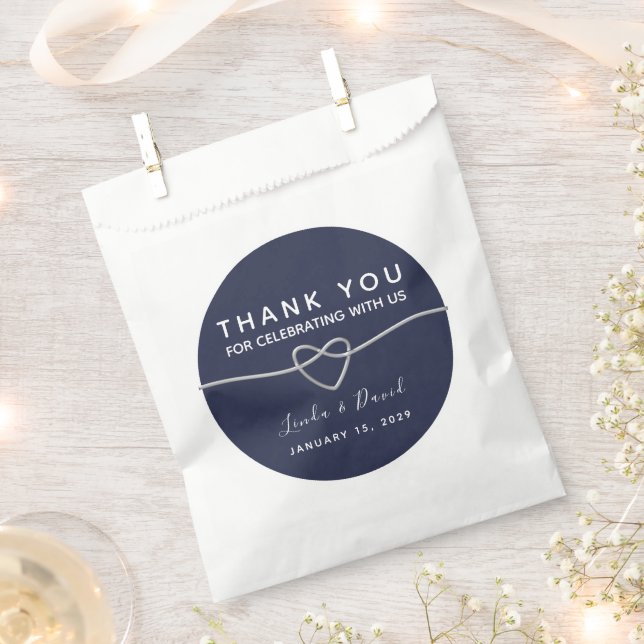 Sachets En Papier Remerciements de mariage (Coupé)