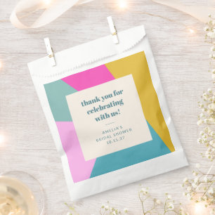 Sachets En Papier Remerciements de Mariage Personnalisés Colorés et