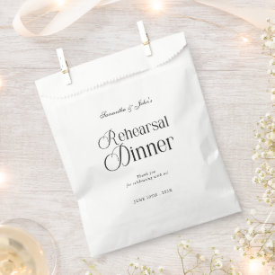 Sachets En Papier Remerciements pour le Dîner de Répétition Moderne