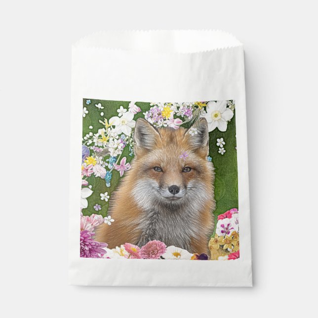 Sachets En Papier Renard Fairytale dans le champ des fleurs (Devant)