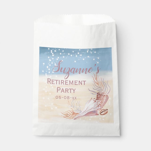 Sachets En Papier Retraite Beach Coastal Party (Devant)