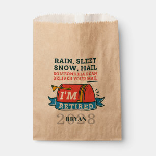 Sachets En Papier Retraité Poste Travailleur Mailman Parti de retrai