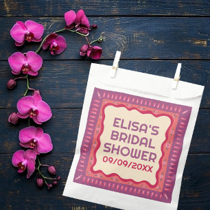 Sachets En Papier Retro Boho amusant Fête des mariées artisanale sur