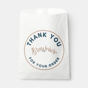 Sachets En Papier Retro Brownies merci pour votre commande