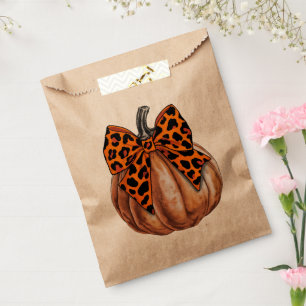 Sachets En Papier Retro Halloween Coquette Bow Citrouille Éffrayant 