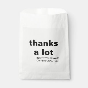 Sachets En Papier Rétro Style Merci Favori Noir Blanc