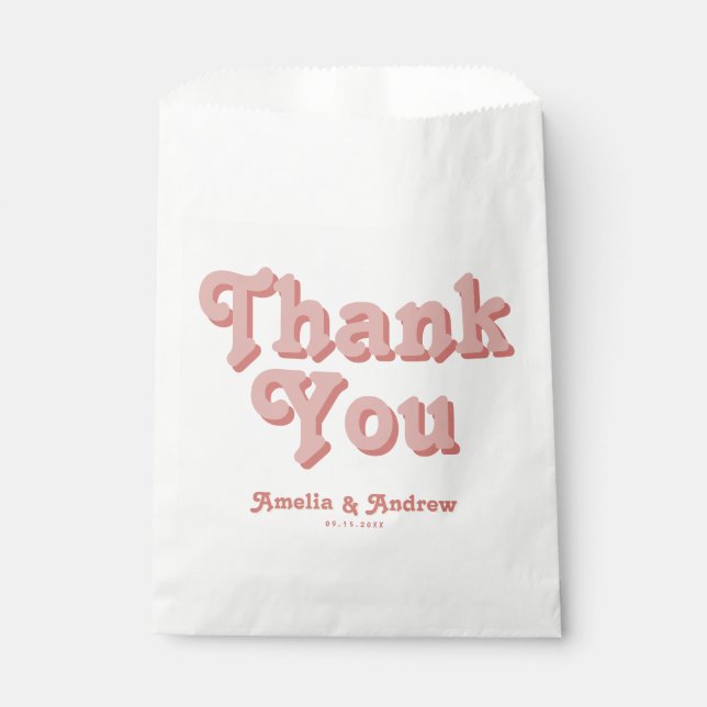 Sachets En Papier Retro Super Floral 1970 Bold Mariage (Devant)