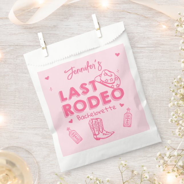Sachets En Papier Rodéo Dernière rose Cowgirl Bachelorette Party (Coupé)