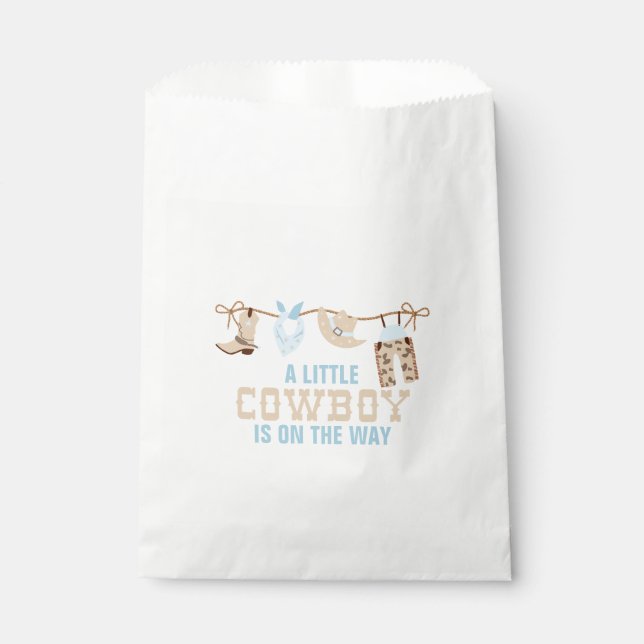 Sachets En Papier Rodeo Western Cowboy Baby shower (Devant)
