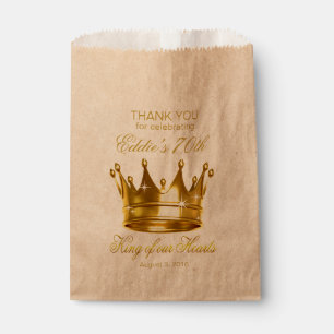 Sachets En Papier Roi de notre soixante-dixième couronne de feuille