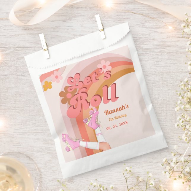 Sachets En Papier Roll Retro Super Roller Skate Anniversaire Partie (Coupé)