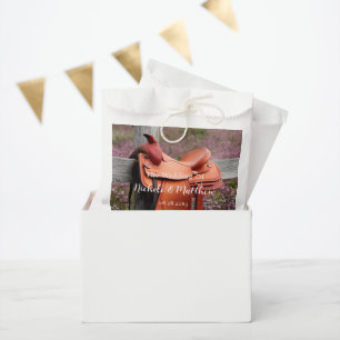 Sachets En Papier Romance rustique : Selle sur la clôture Mariage