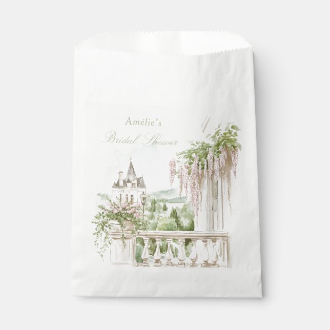 Sachets En Papier Romantic French Garden Chateau Bridal Shower  (Devant)