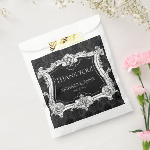 Sachets En Papier Romantique, Élégant "Merci" encadré à la française