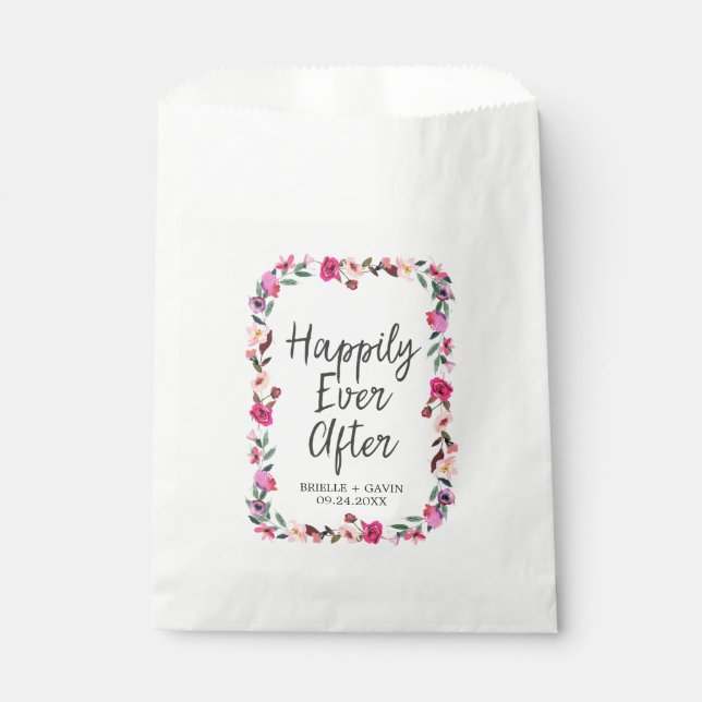 Sachets En Papier Romantique Fairytale Blossom Wreath Mariage (Devant)