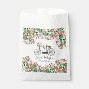 Sachets En Papier Romantique Vintage Vélo Fleurs & Oiseaux Mariage