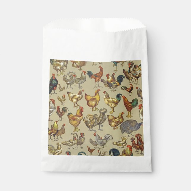 Sachets En Papier Rooster Poulet de la ferme Pays Animal (Devant)