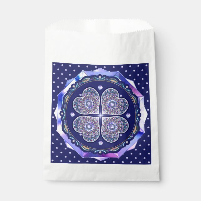 Sachets En Papier Rosace bleue (Devant)