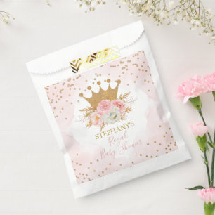 Sachets En Papier Rose et or floral Princesse Bolsa de papel
