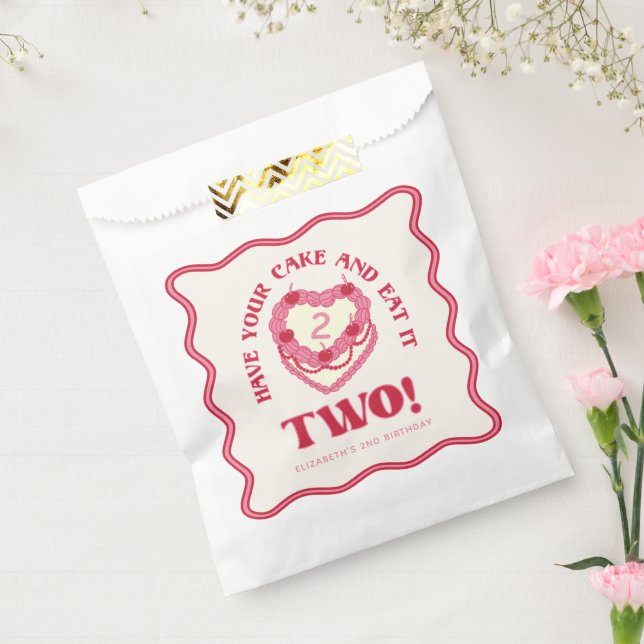 Sachets En Papier Rose Féminin Avoir Ton Gâteau et le Manger Aussi D (Scellé)